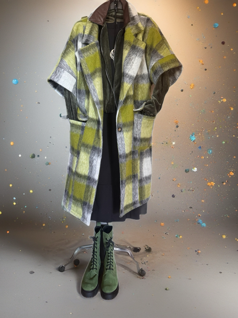 Cappotto Tartan Manica Corta - Contemporaneo