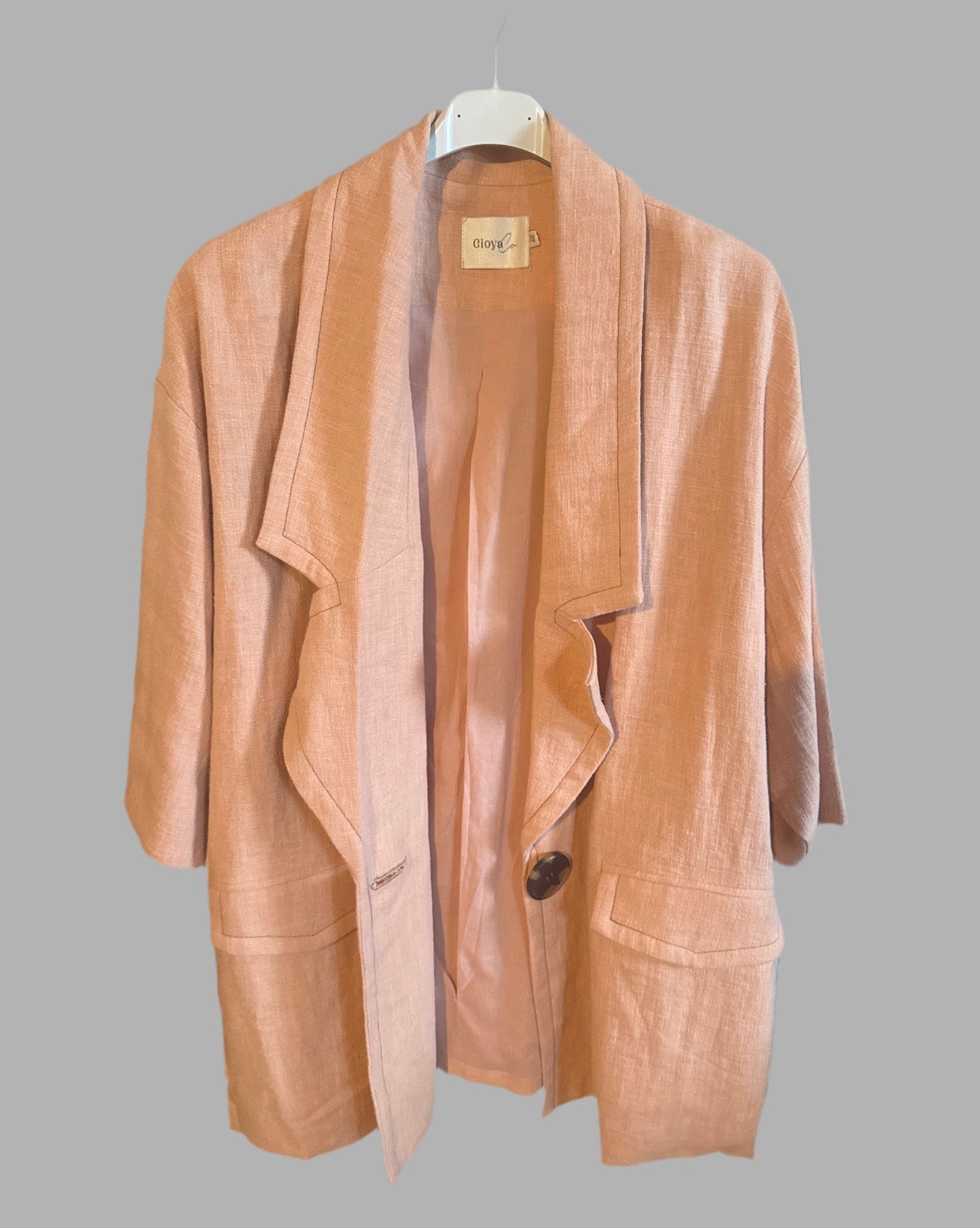 Kimono Jacket Ramié - Lusso Naturale con Bottone Statement