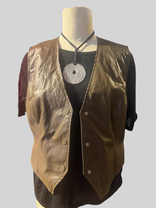 Gilet bottoni in Ecopelle