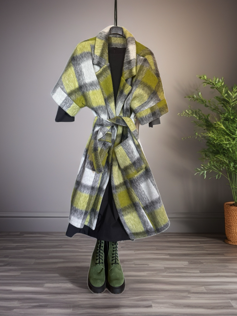 Cappotto Tartan Manica Corta - Contemporaneo