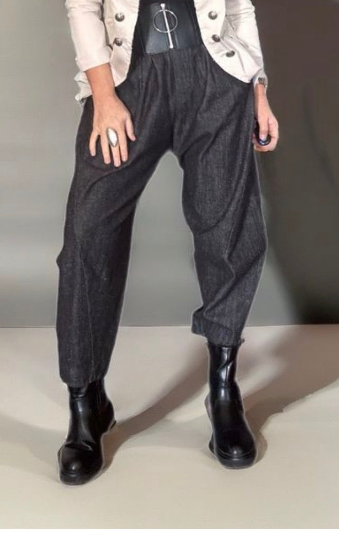 Pantalone Carrot Nero con Coulisse