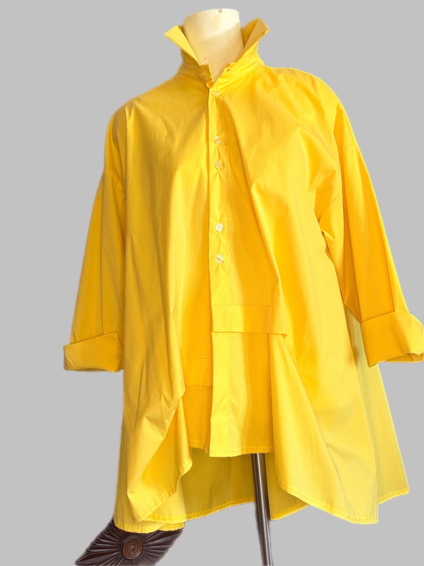 Camicia Over Gialla 100% Cotone