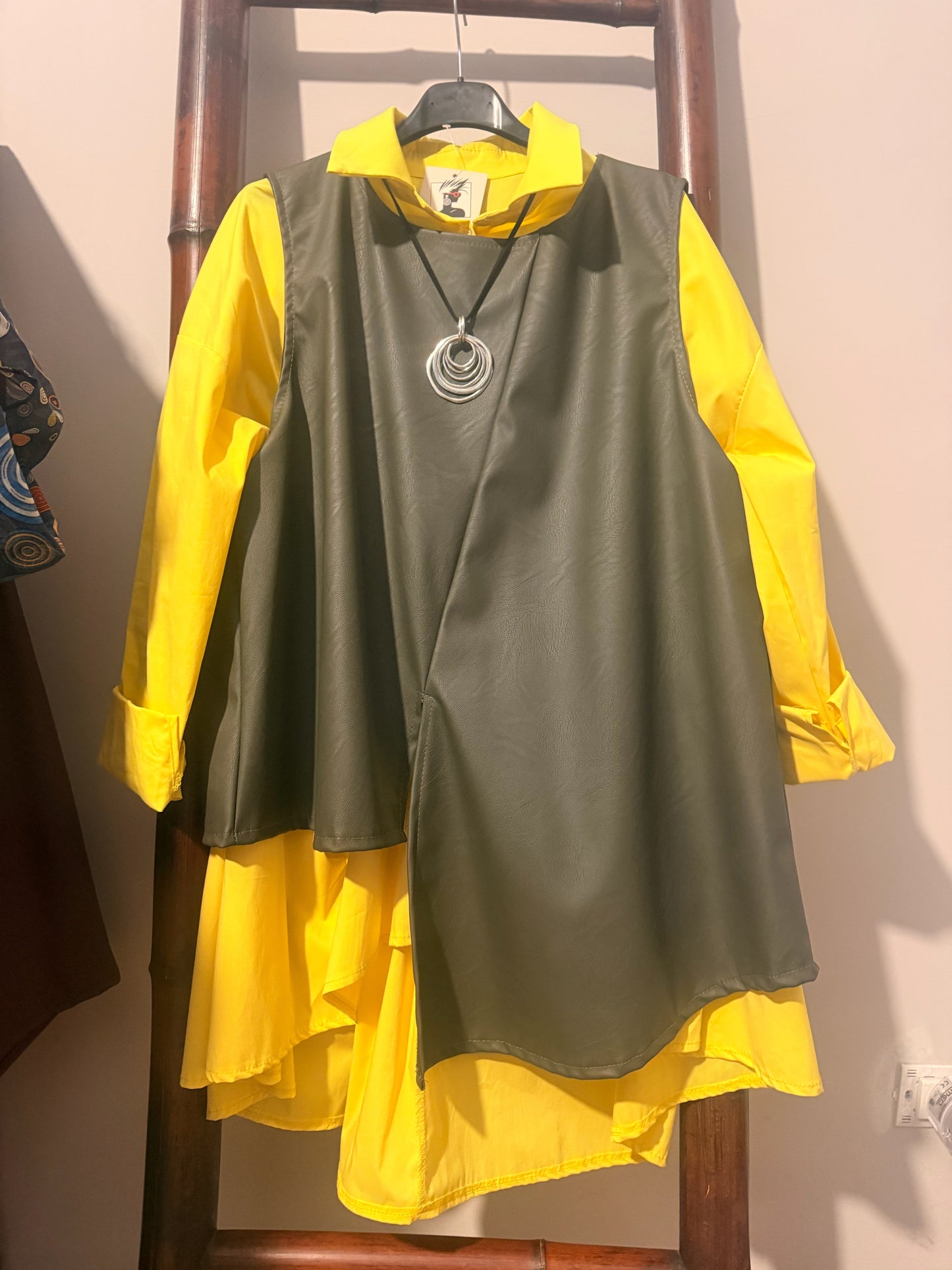 Camicia Over Gialla 100% Cotone